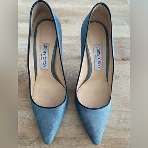 Jimmy Choo Shoes 'Romy' Washed Denim Sz 38